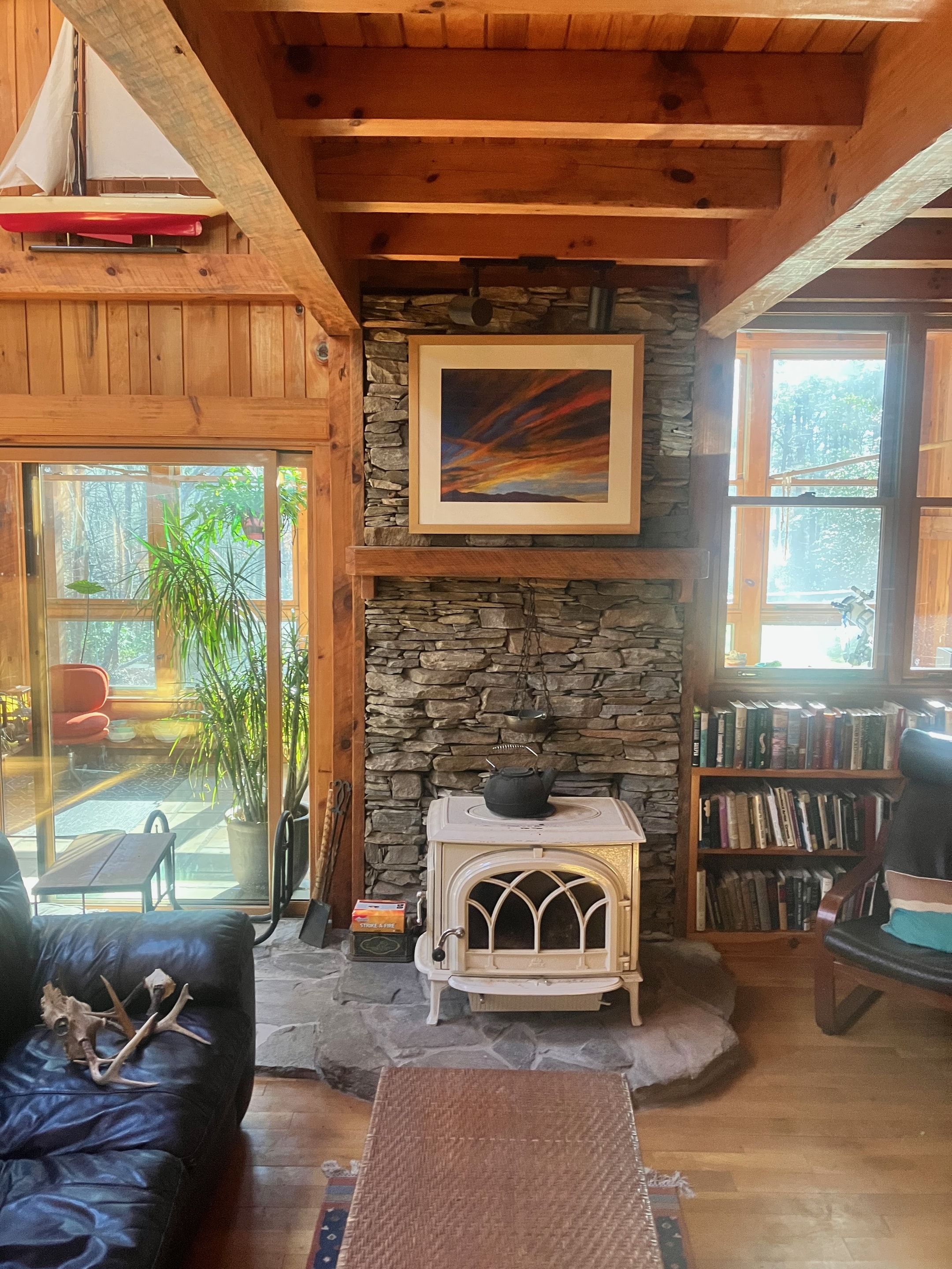 Kalmia Woods living area with forest views